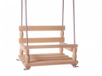 Balançoire en bois pour intérieur et jardin, naturelle 38 × 30 cm, charge 80 kg