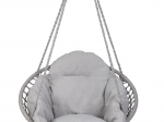 Balançoire de jardin nid avec coussin XXL gris