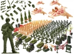Ensemble de collection de figurines militaires 307 pièces