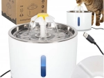 Fontaine automatique pour chiens et chats 2,4 L avec LED et filtre au charbon