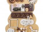 Tableau sensoriel en bois Ours Kruzzel