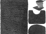 Set de tapis de salle de bain 3 pcs gris Ruhhy