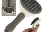 Brosse autonettoyante pour poils de chiens et chats