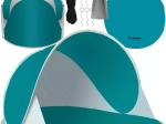Tente de plage pop-up Trizand 190 × 120 × 86 cm avec protection UV
