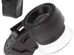 Loupe de poche 45x avec éclairage LED et UV