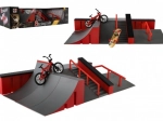 Set de skatepark pour doigts avec rampes, vélo BMX et skateboard