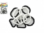 Formes en plastique noir et blanc – chaîne pour bébés, 10 pcs