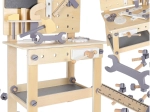 Établi de bricolage pour enfants en bois avec outils
