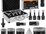 Jeu de couronnes trépan diamantées BIGSTREN M14, 13 pièces (6–68 mm) dans une mallette en aluminium