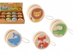 Yo-yo en bois avec animaux 5,5 cm