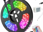 Ruban LED SMD 5050 RGB 4,5 m étanche, kit avec télécommande