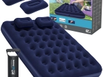 Bestway matelas gonflable en velours Queen 203 × 152 cm avec pompe et oreillers