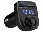 Transmetteur FM Bluetooth pour voiture et chargeur 2x USB