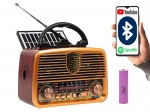 Radio analogique portable RA10 AM/FM avec charge solaire et Bluetooth