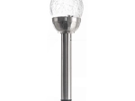 Lampe de jardin solaire LED à piquer avec abat-jour en verre