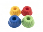 Moule à sable en forme de kouglof, plastique, 12 × 7 cm, coloris assortis