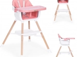 Chaise haute pour enfant 2 en 1, rose, ECOTOYS