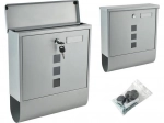 Grande boîte aux lettres grise avec fonction de protection contre les intempéries
