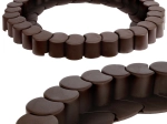 Palissade de jardin en plastique marron 4,1 m – 32 modules