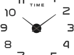 Horloge murale DIY Ruhhy 3D noire 60–130 cm