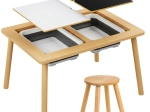 Table sensorielle en bois pour enfants avec chaise KRUZZEL XL