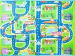 Tapis de jeu pliant pour enfants avec motif de rue 160 x 130 cm