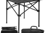 Table de camping pliante GARDLOV, en acier, capacité 70 kg, noire