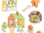 Classic World Montessori jouet d'enfilage en bois clés et portes 11 pièces