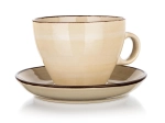 Tasse et soucoupe en céramique 290 ml Palas crème