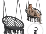 Fauteuil suspendu boho pour jardin, gris, MultiGarden
