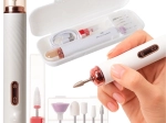 Fraise à ongles sans fil Beautylushh pour manucure et pédicure avec 6 embouts et étui