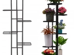 Porte-plantes métallique sur pied RUHHY à 6 niveaux