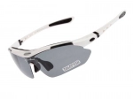 Lunettes de cyclisme photochromiques Rockbros blanches