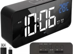 Réveil LED numérique IZOXIS avec activation vocale et fonction snooze