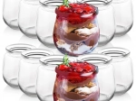 Set de 12 verres en verre pour yaourts et desserts 200 ml