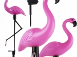 Éclairage de jardin solaire flamant rose - set de 3 pièces