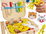 Set d’outils en bois pour enfants Kruzzel dans une mallette