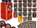 Ensemble de pots à épices en verre 120 ml, 24 pcs + 90 étiquettes
