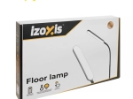Lampe LED sur pied Izoxis 180 cm noire avec télécommande