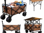Chariot de transport pliable LUARO 2-en-1 avec table