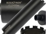 Couronne diamantée BIGSTREN 112 × 460 mm, filetage 1.1/4 UNC