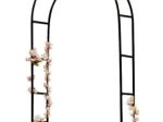Pergola de jardin métallique en forme d’arche pour plantes grimpantes 240 × 140 cm