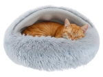 Coussin en peluche Purlov pour chat et petit chien avec abri 44 × 38 × 6 cm (S) - 1 pièce