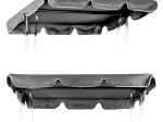 Toit pour balancelle de jardin 200 x 120 cm, housse imperméable grise ModernHome