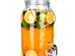 Distributeur de boissons en verre avec robinet 4 l