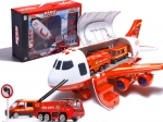 Avion-cargo de pompiers avec petites voitures