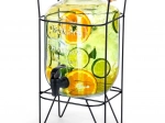 Distributeur de boissons en verre avec robinet et support 4,2 l