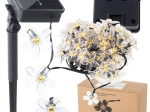 Lumières de jardin solaires en forme de fleurs 7m 50 LED blanc chaud