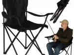 Chaise pliante de camping et de pêche noire