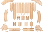 BIGJIGS RAIL rails en bois, ensemble de 25 pièces
